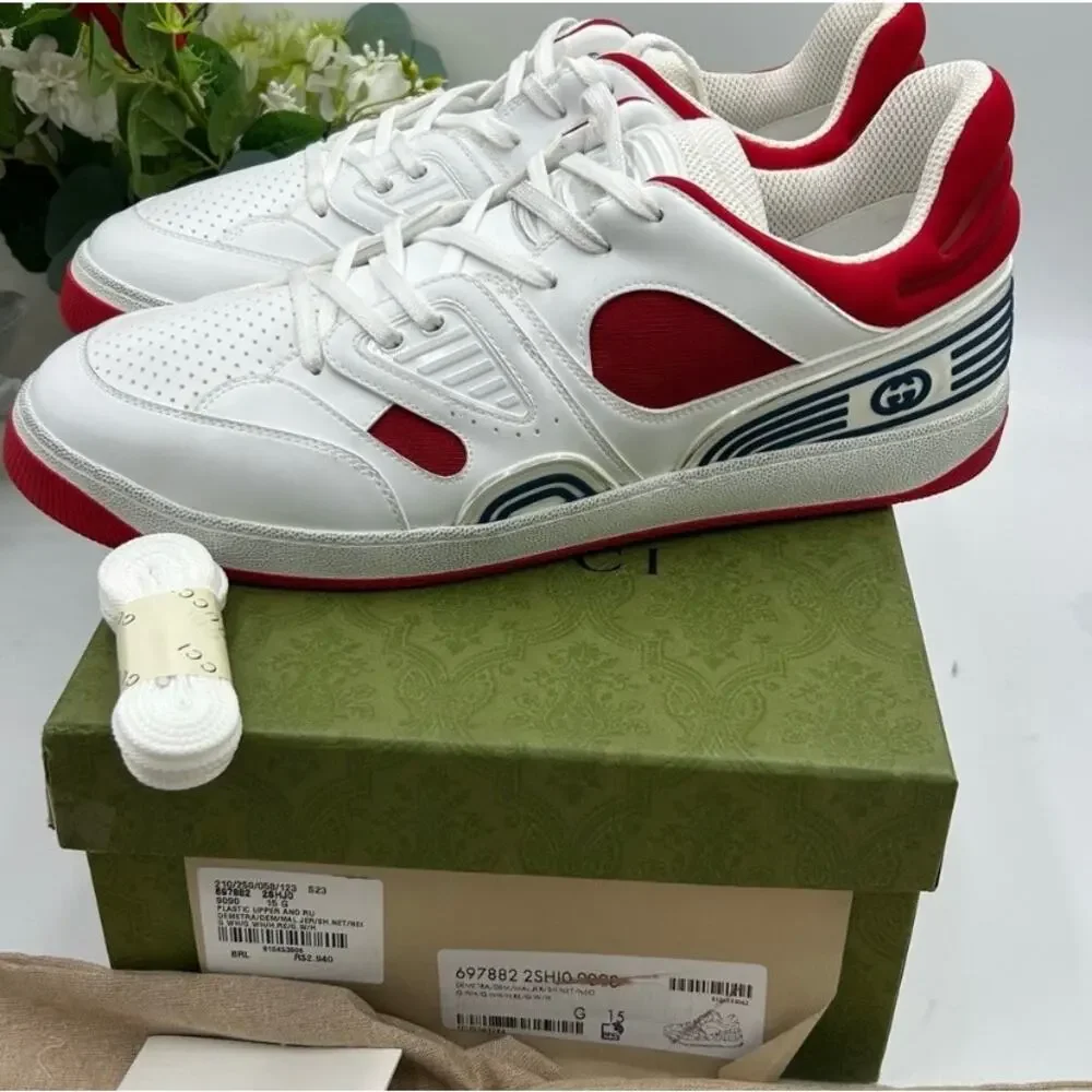 Men's Gucci, low top basket sneaker size 15 made in Italy